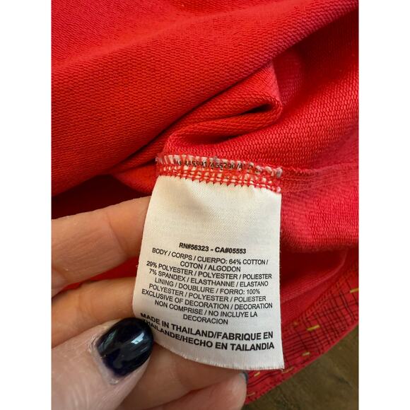 Nike Dry Fit Hoodie Women's Large Running Red Thumbholes Vented Long Sleeve - Picture 4 of 4